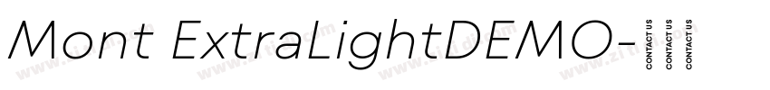 Mont ExtraLightDEMO字体转换